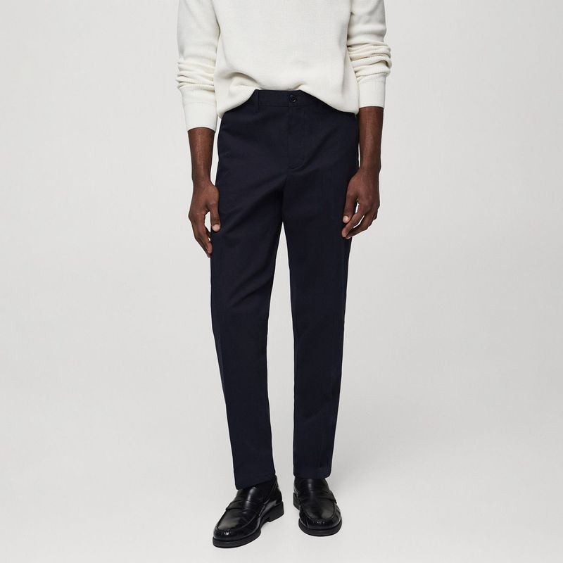 MANGO - Pantalón Chino Hombre Básico de Algodón MANGO
