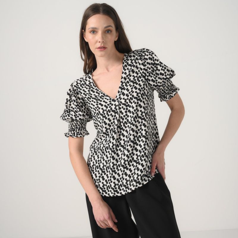 APOLOGY - Blusa Mujer Manga corta globo Apology