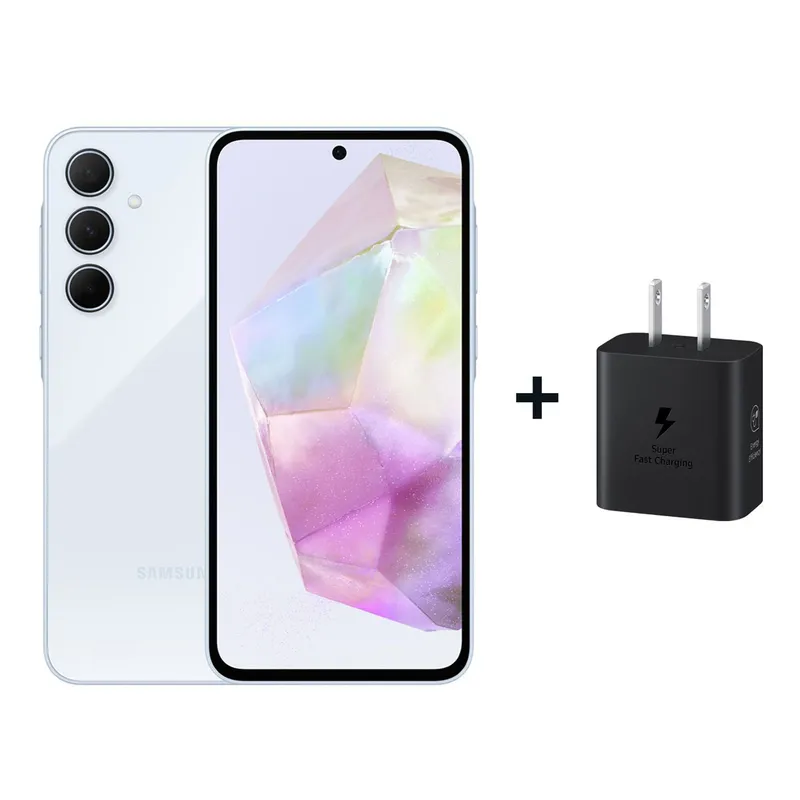 SAMSUNG - Celular Samsung A35 5G 256GB | Incluye Adaptador de Carga 25W |8GB RAM | Cámara Posterior 50 MP| Cámara Frontal 13MP | Pantalla 6.6 Pulgadas + Exynos 1380