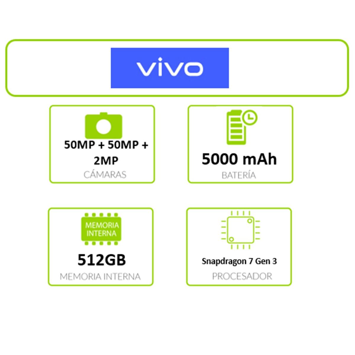 VIVO - Celular Vivo V30 512GB 5G| Incluye Reloj Inteligente y Audifonos TWS | 12GB RAM | Camaras Posteriores 50 MP + 50 MP +2 MP | Camara Frontal 50 MP | Pantalla  6.78 pulgadas | Snapdragon 7 Gen 3