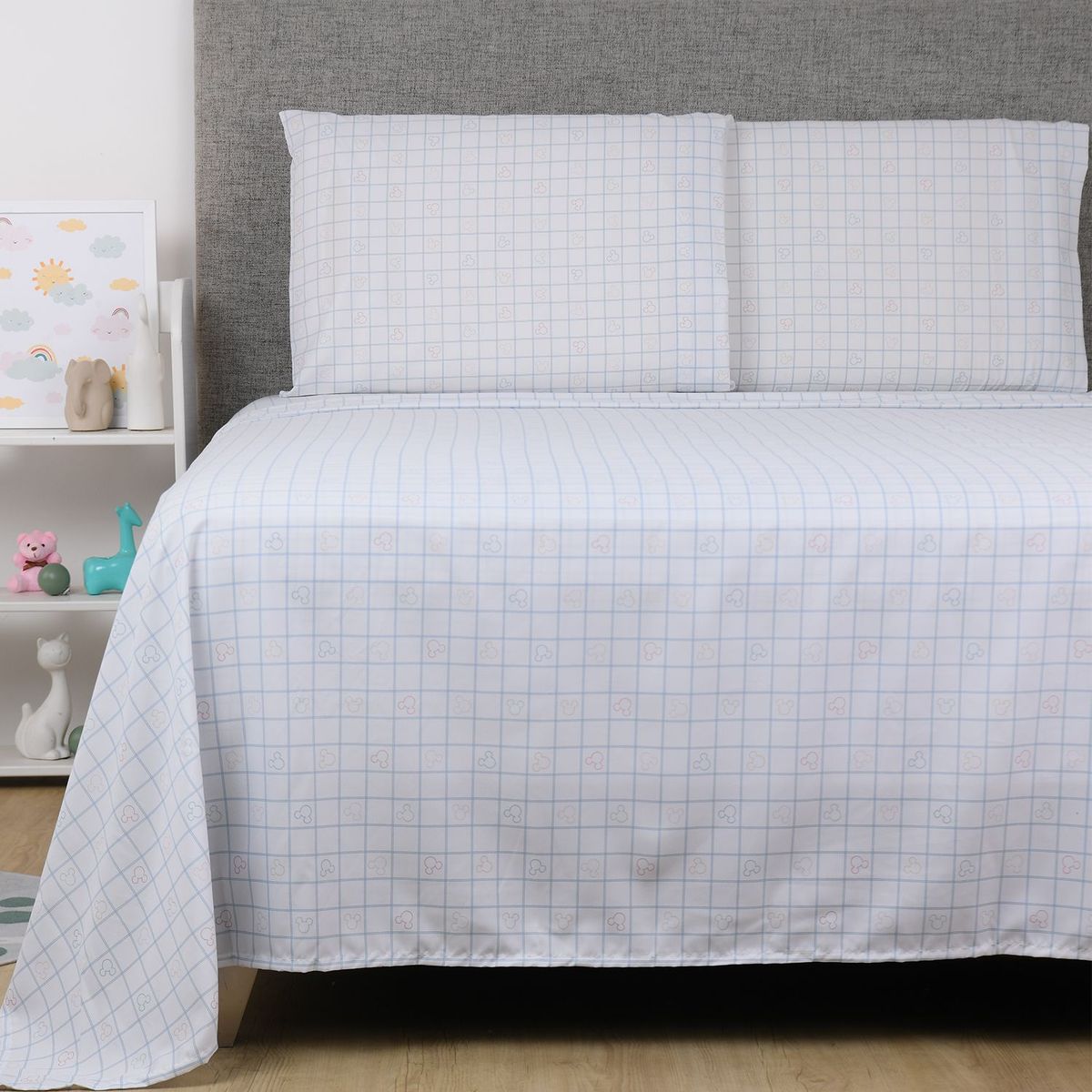 DISNEY - Juego de sábanas infantil Poliéster Disney