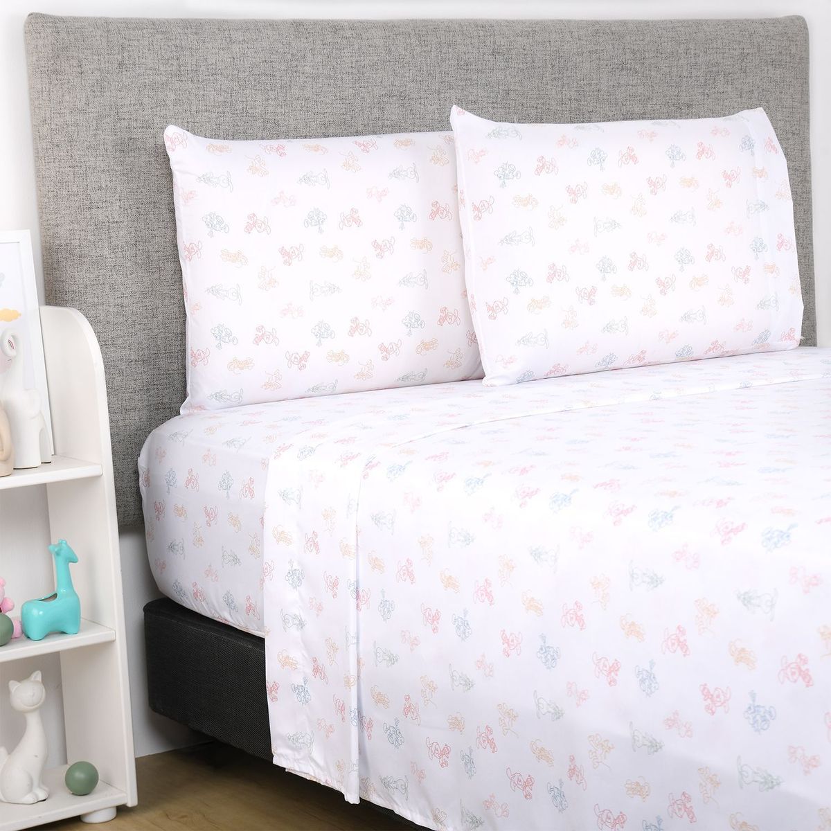 DISNEY - Juego de sábanas infantil Poliéster Disney