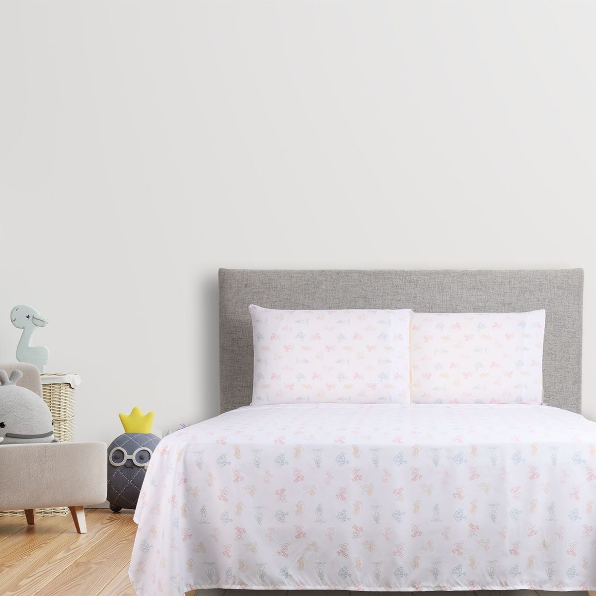 DISNEY - Juego de sábanas infantil Poliéster Disney