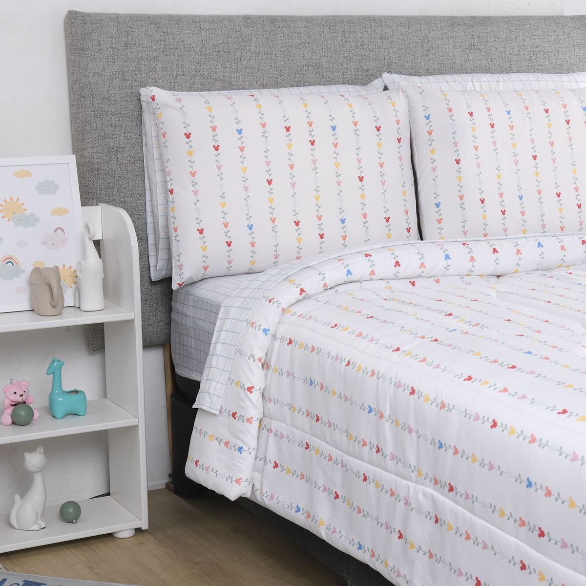 DISNEY - Edredón infantil Poliéster M&F HEARTS