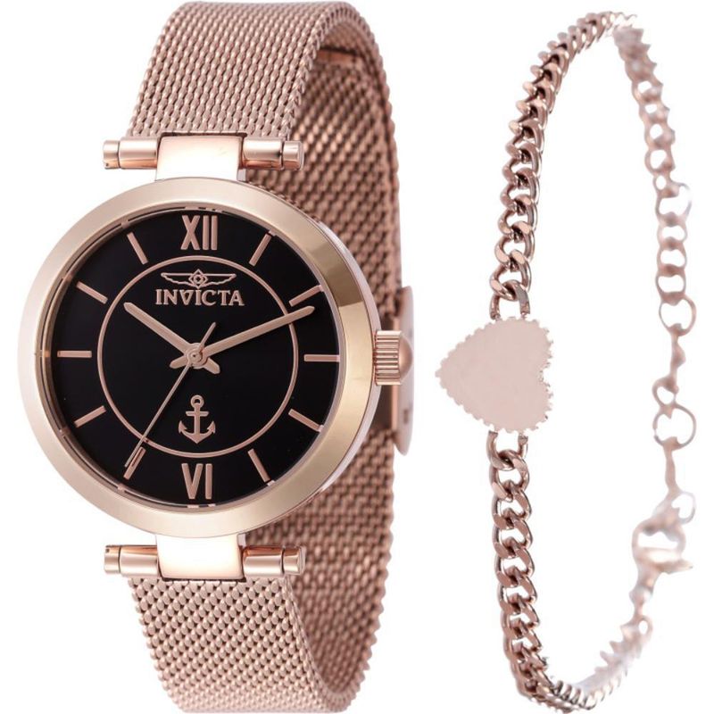 INVICTA - Reloj Invicta para Mujer Ocean Voyage . Reloj Análogo Acero inoxidable Oro rosa