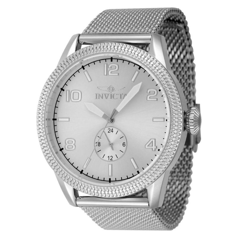 INVICTA - Reloj Invicta para Hombre Vintage . Reloj Análogo Acero inoxidable Plateado