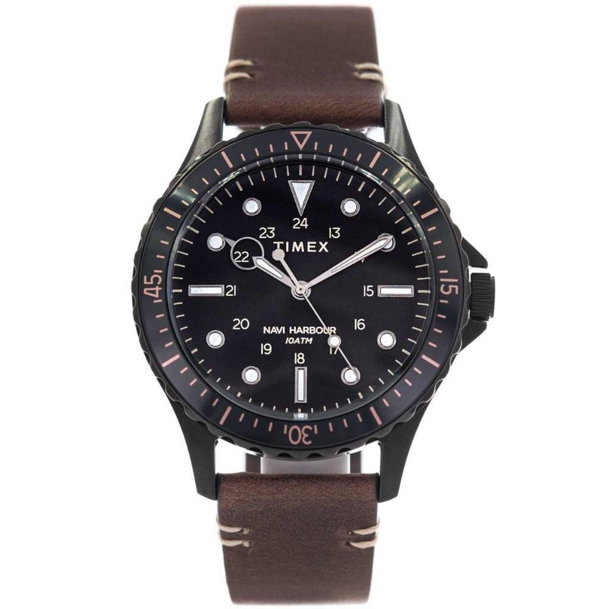 TIMEX - Reloj Timex para Hombre Navi Xl . Reloj Análogo Cuero Marrón