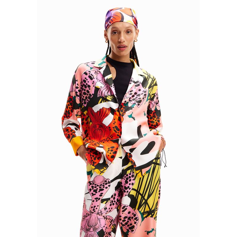 DESIGUAL - Camisa Mujer con Estampado Manga larga Desigual