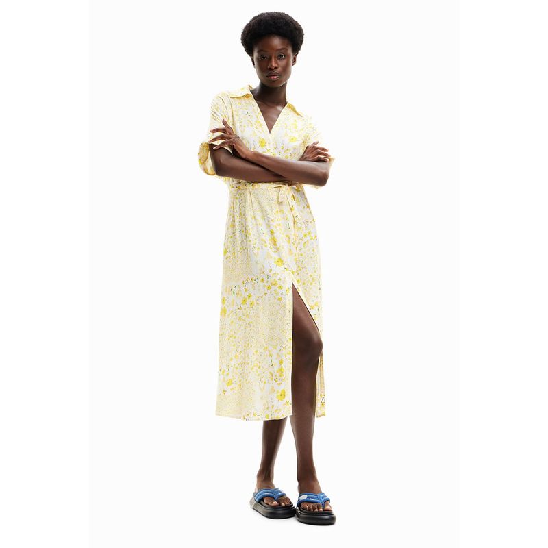 DESIGUAL - Vestido Mujer Medio Casual Flores Desigual