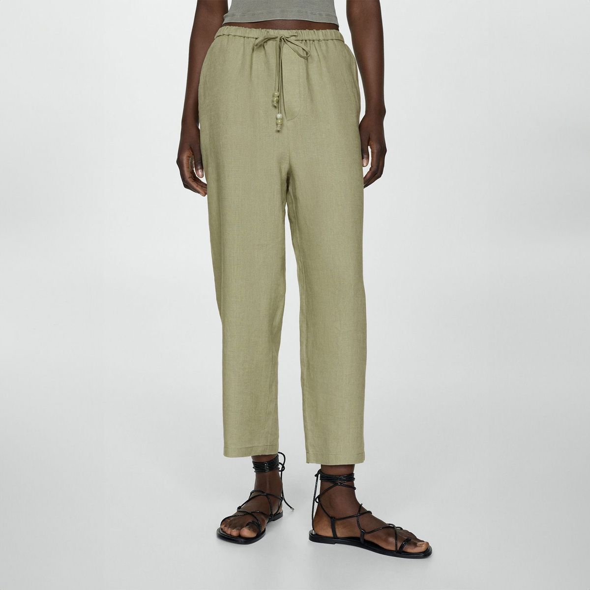 MANGO - Pantalón Jogger Mujer Tiro alto Mango
