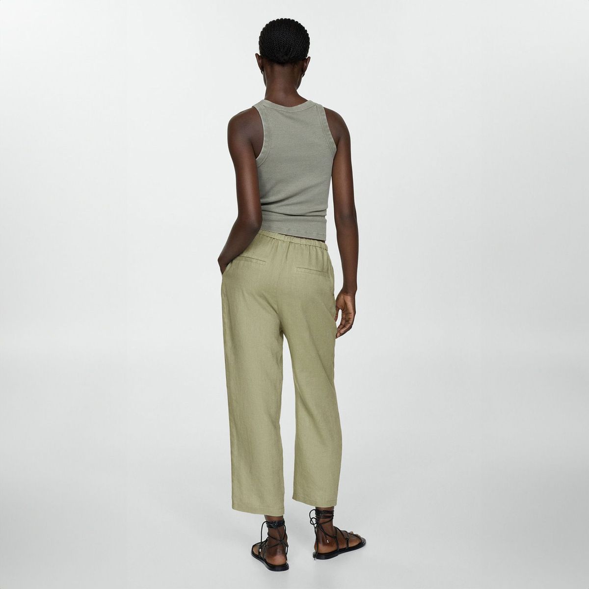 MANGO - Pantalón Jogger Mujer Tiro alto Mango