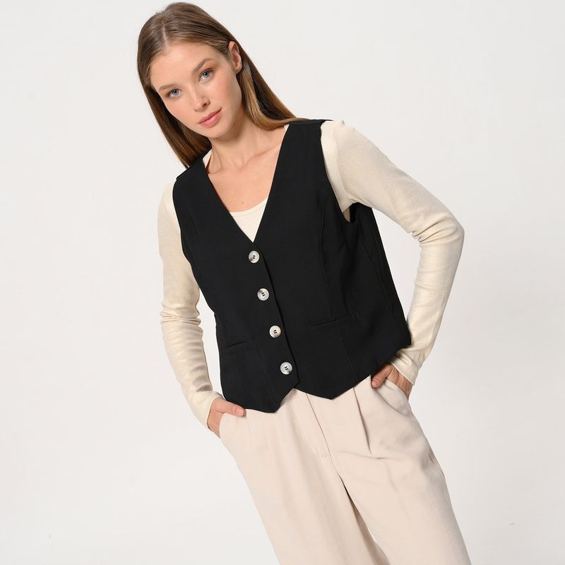 BASEMENT - Chaleco Mujer Crop BASEMENT