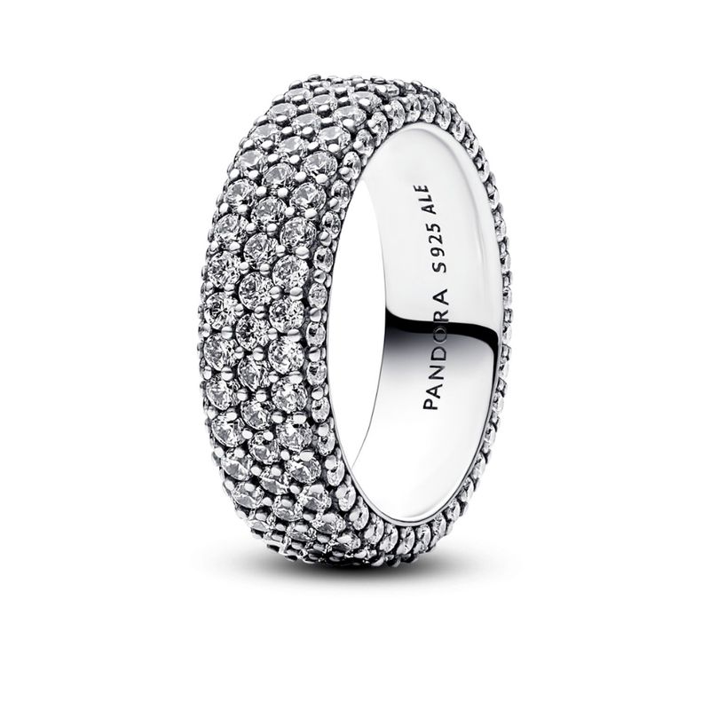 PANDORA - Anillo Pandora Hilera de Pavé Plata Esterlina 