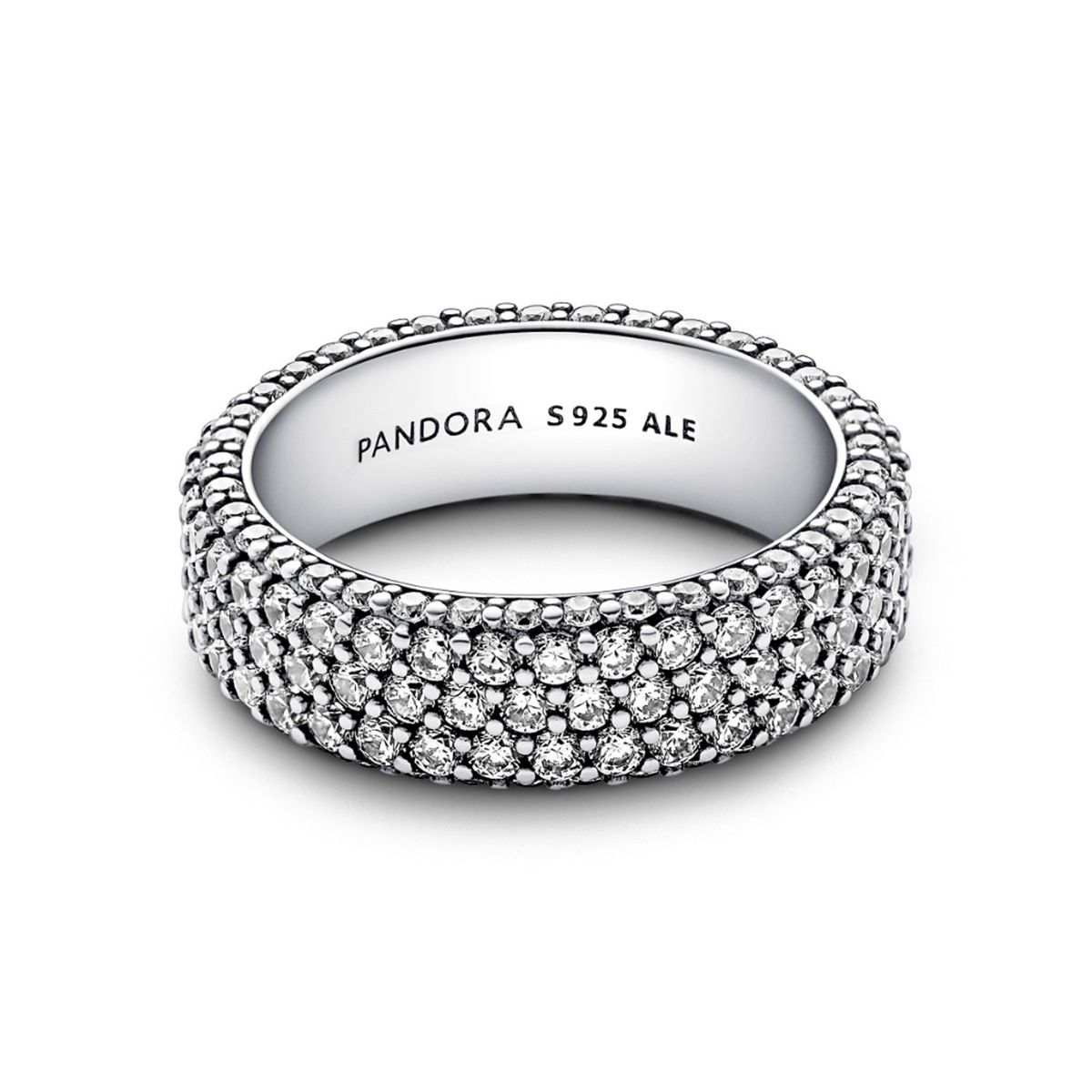 PANDORA - Anillo Pandora Hilera de Pavé Plata Esterlina 