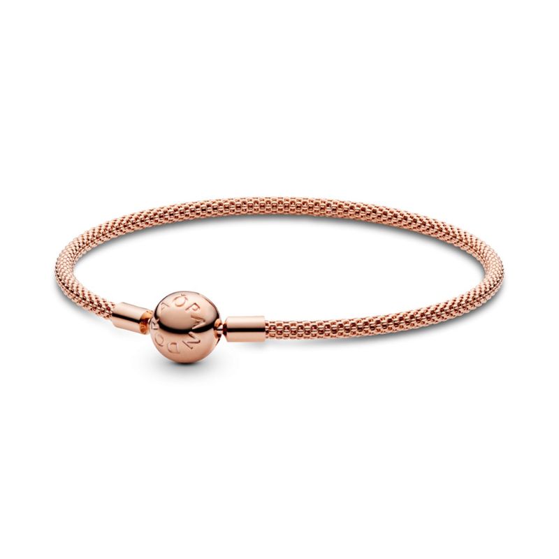 PANDORA - Brazalete Pandora Moments Malla Recubrimiento en Oro Rosa