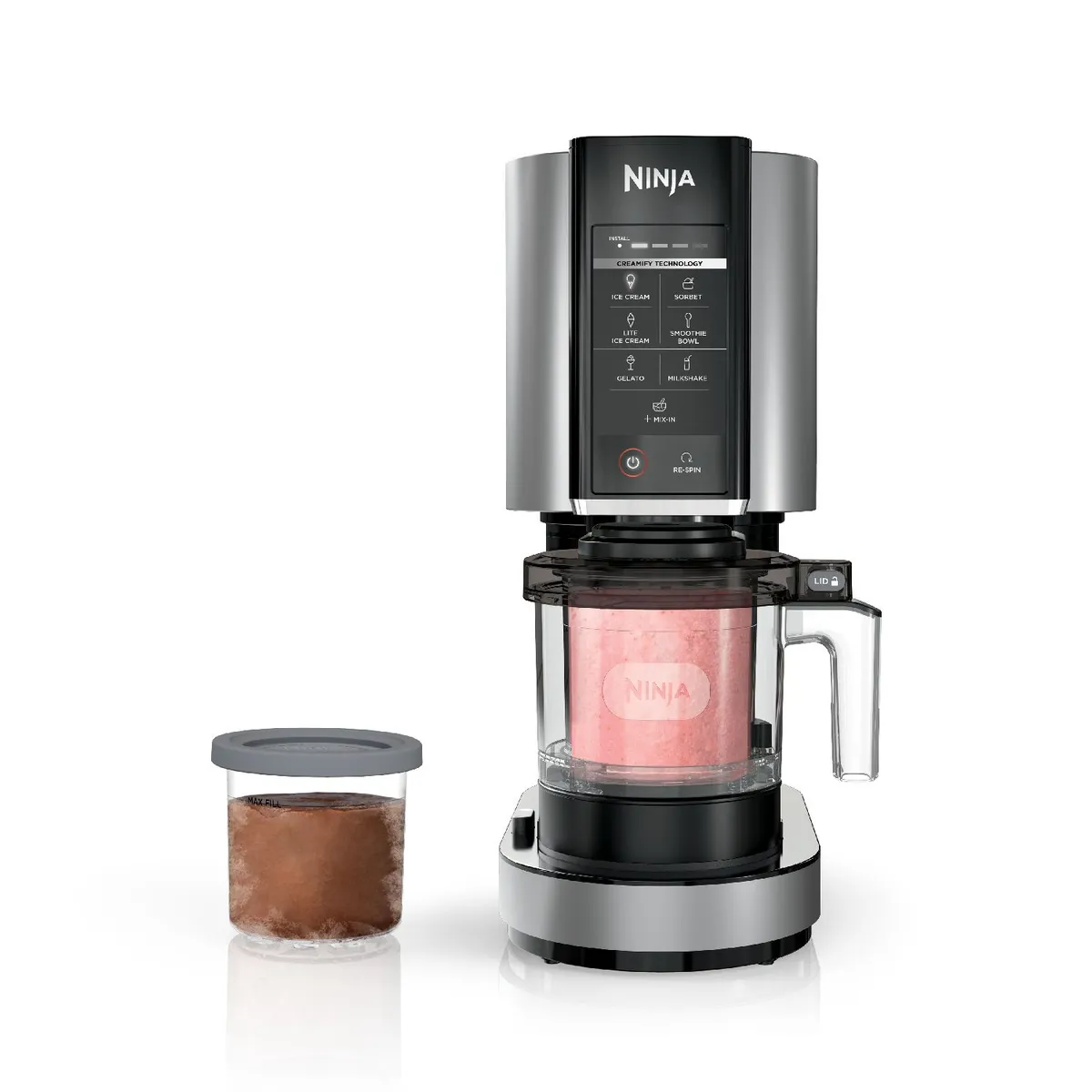NINJA - Máquina de Helados Ninja Creami | 7 Programas Predeterminados para Helados, Gelatos, Malteadas, Sorbetes y Batidos| 2 Contenedores | 0,5 lt | NC301