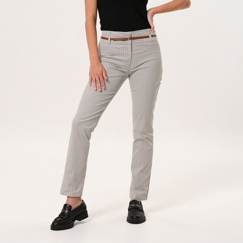 APOLOGY - Pantalón Slim Mujer Tiro medio Estampado Apology