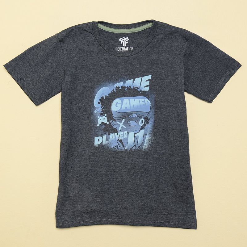 FEDERATION - Camiseta Niño con Estampado Print Manga corta de Algodón Federation