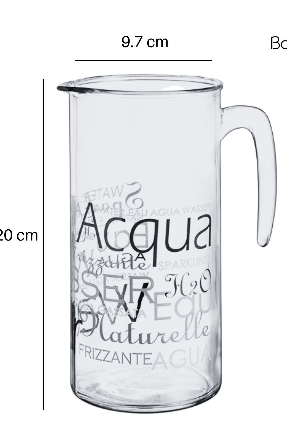 BORGONOVO - Jarra Borgonovo Vidrio 33,81 oz