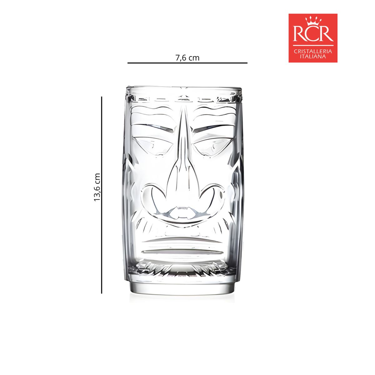 RCR - Vaso de cristal largo RCR: 450 ml 4 piezas