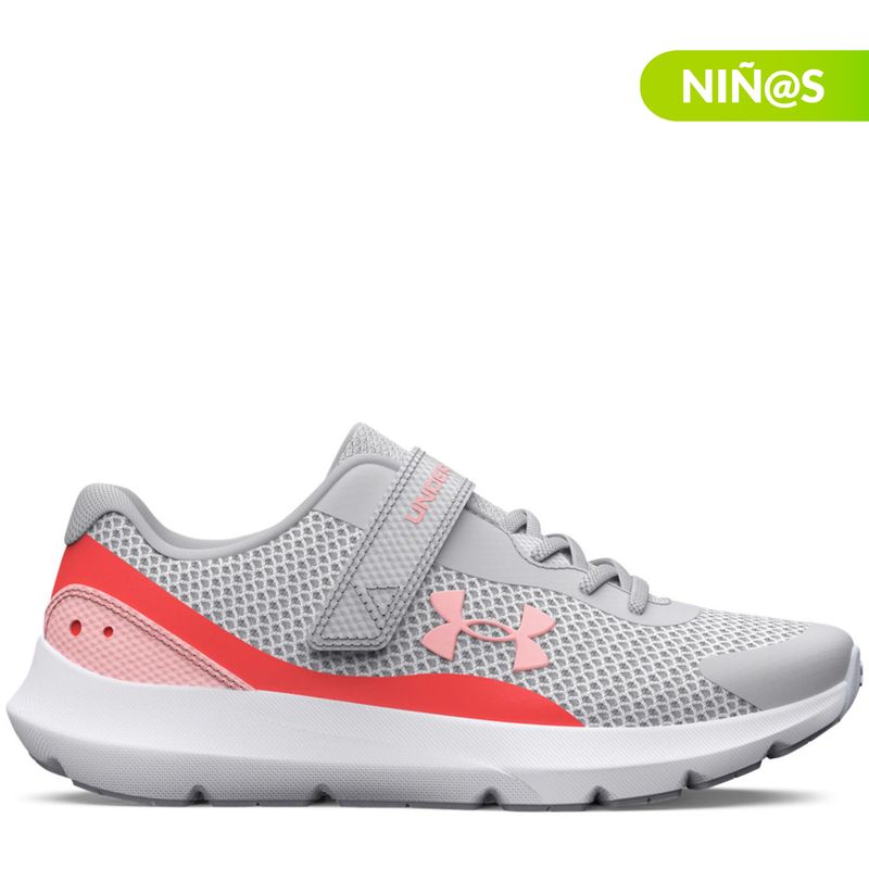 UNDER ARMOUR - Tenis deportivos Under Armour Surge 3 AC para Niña  con Velcro