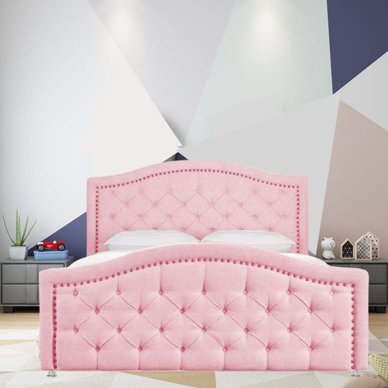 EKONOMODO - Colchón con Base Cama  Semidoble Firmeza Media Ortopédico con Pillow Resortado 120 x 190 cm  + Cabecero Combo Ekonomodo  - 0% Interés a 3 Cuotas Pagando con tu CMR Banco Falabella
