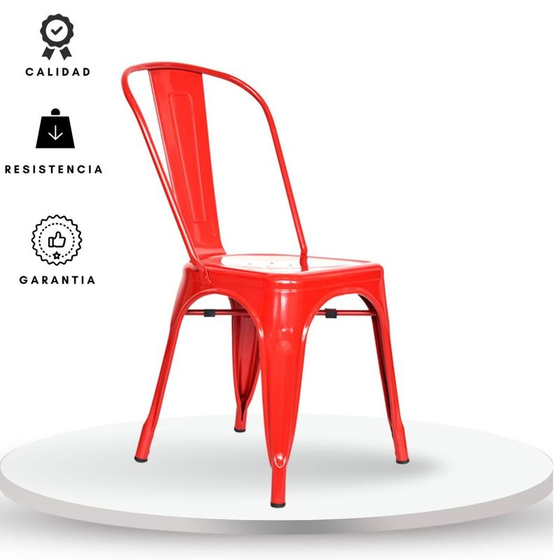 EKONOMODO - Silla de Comedor Moderna  con Patas de Acero 85 x 43 x 45 cm  Ekonomodo 