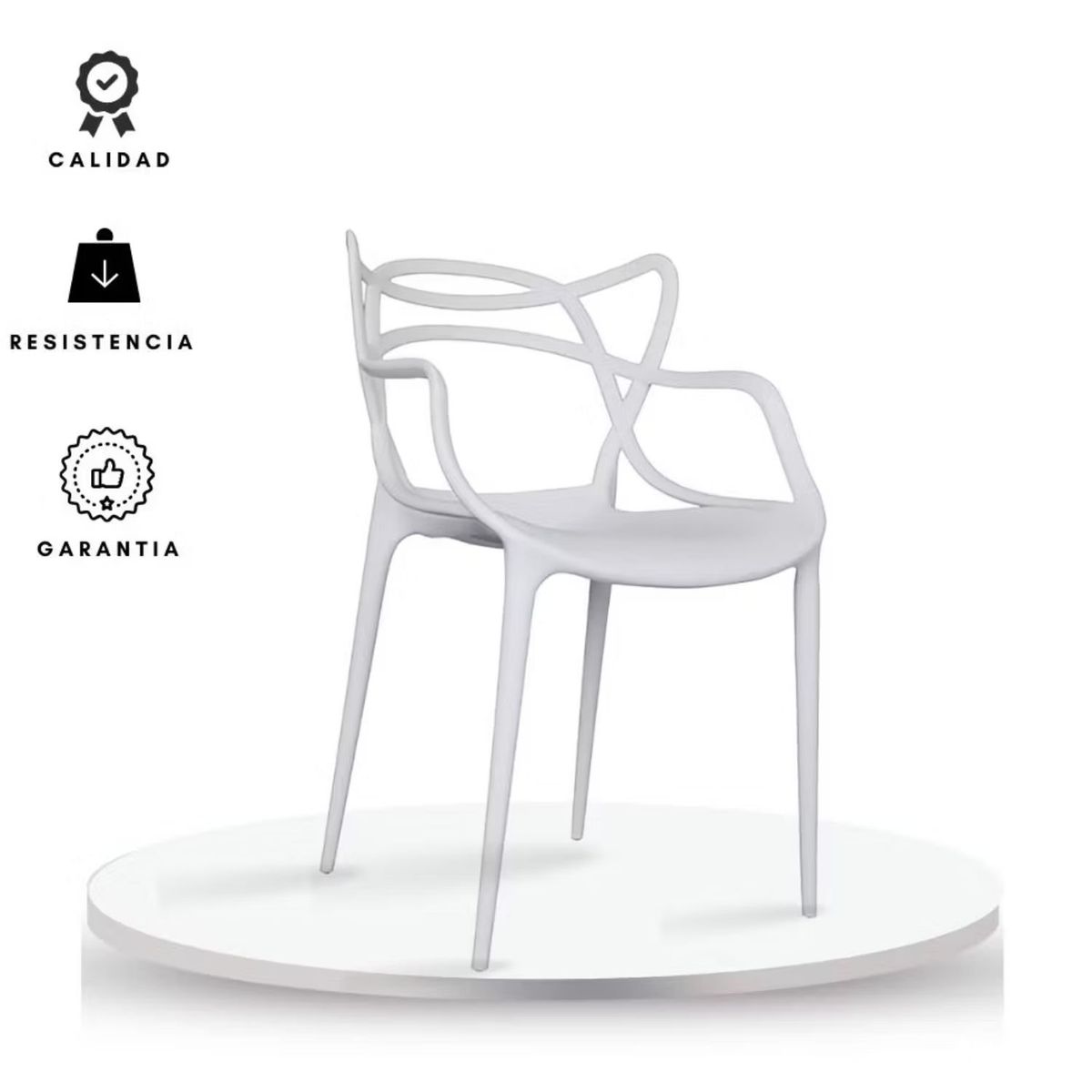 EKONOMODO - Silla de Comedor Moderna  con Patas de Polipropileno 82 x 49 x 45 cm  Ekonomodo 