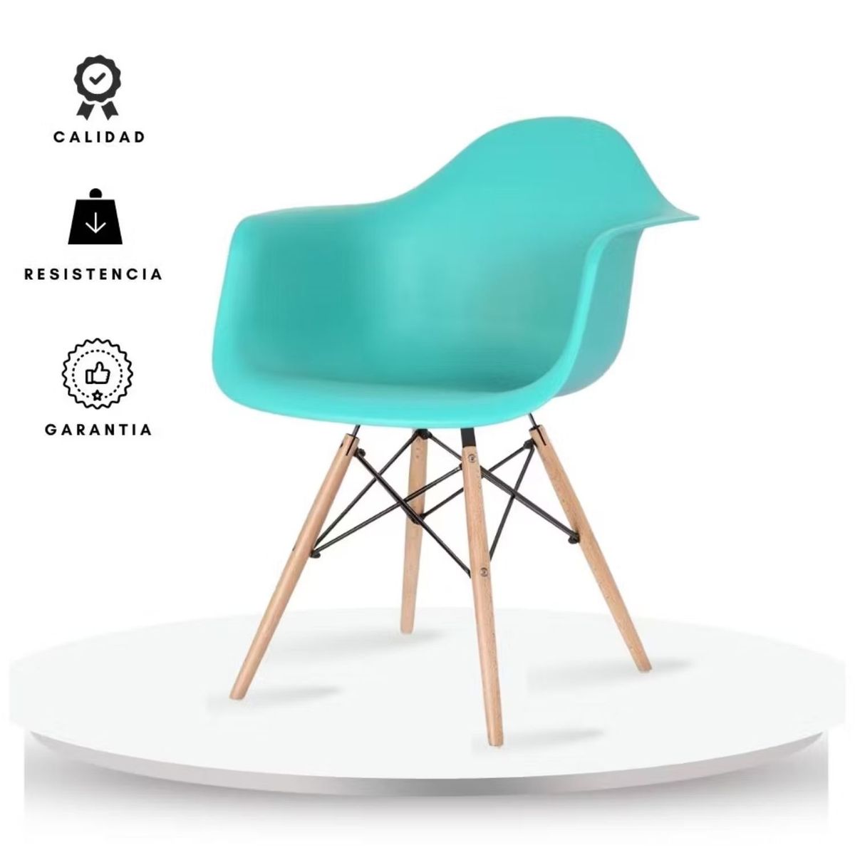 EKONOMODO - Silla de Comedor Moderna  con Patas de Matera 80 x 62 x 58 cm  Ekonomodo 