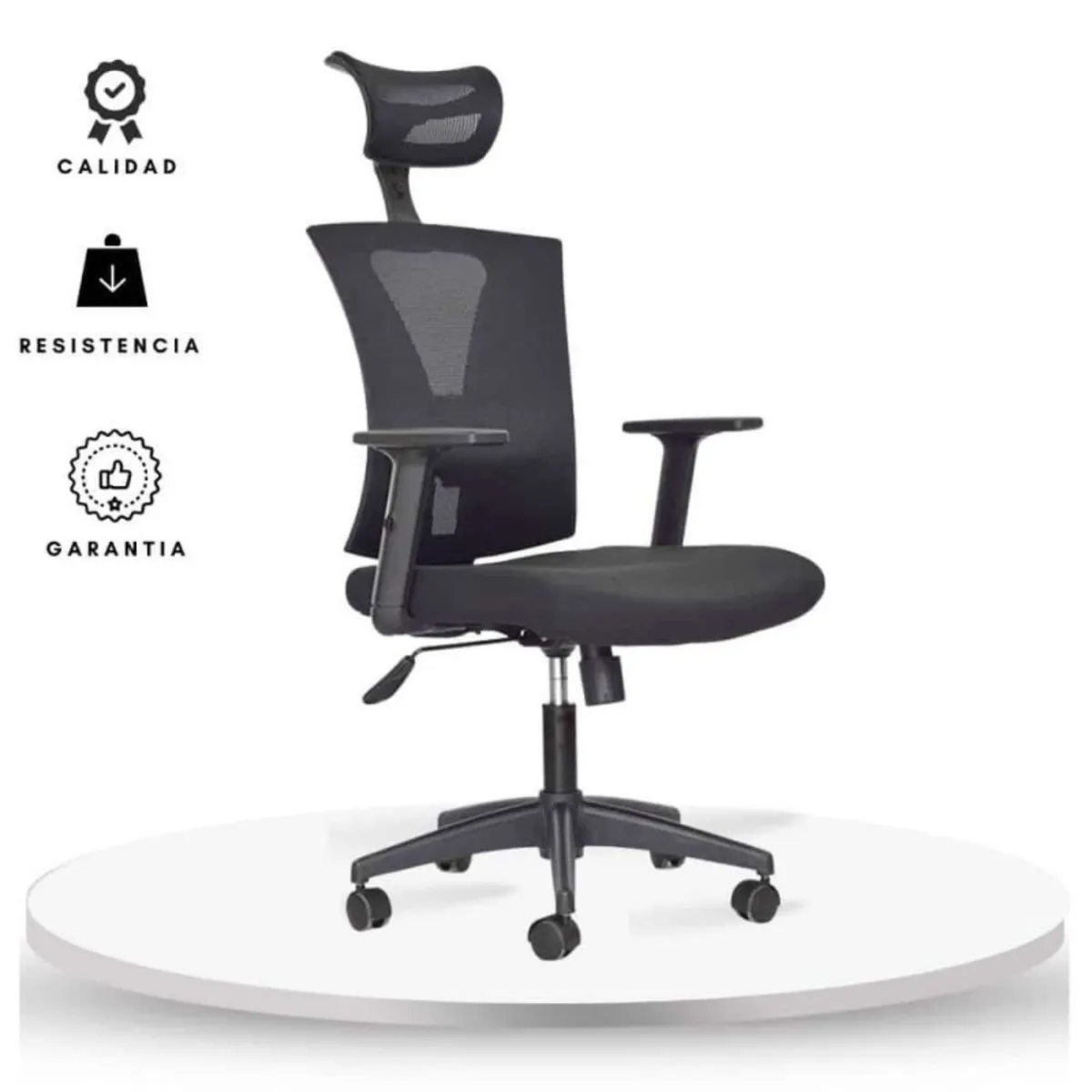 EKONOMODO - Silla de Escritorio para Casa u Oficina Ergonómica con Nivelación de Altura y Apoyabrazos 116 x 48 x 48 Ekonomodo