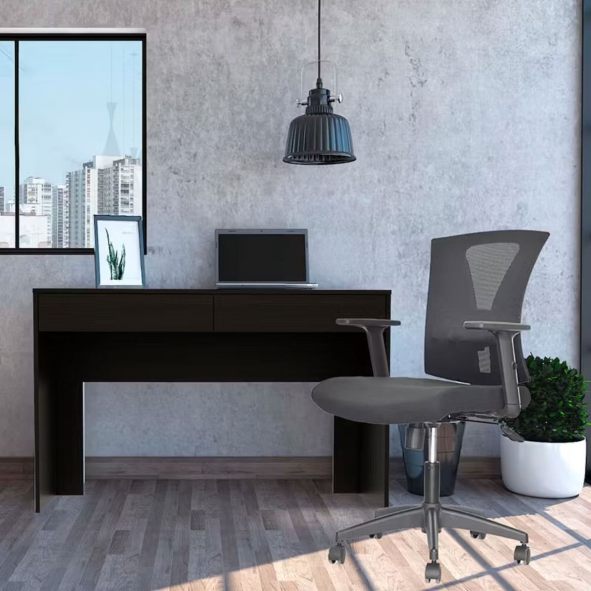 EKONOMODO - Silla de Escritorio para Casa u Oficina Ergonómica con Nivelación de Altura y Apoyabrazos 116 x 48 x 48 Ekonomodo