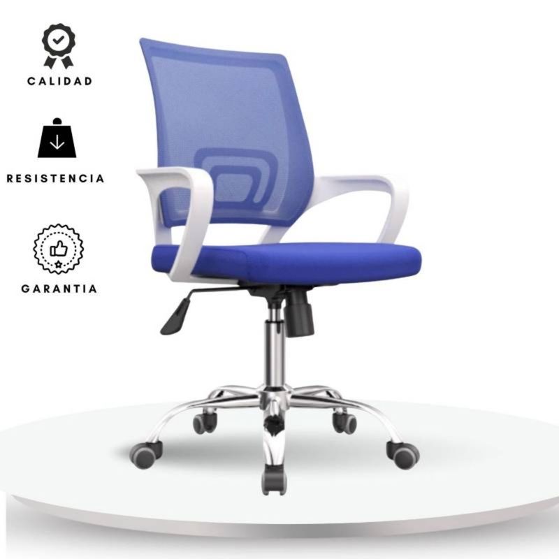 EKONOMODO - Silla de Escritorio para Casa u Oficina Ergonómica con Nivelación de Altura y Apoyabrazos 100 x 56 x 50 Ekonomodo
