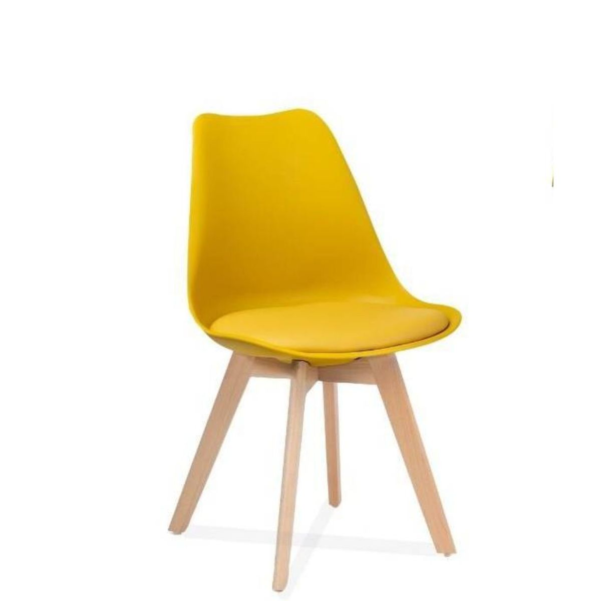 EKONOMODO - Silla de Comedor Moderna en Cuerina con Patas de Matera 83 x 39 x 43 cm  Ekonomodo 