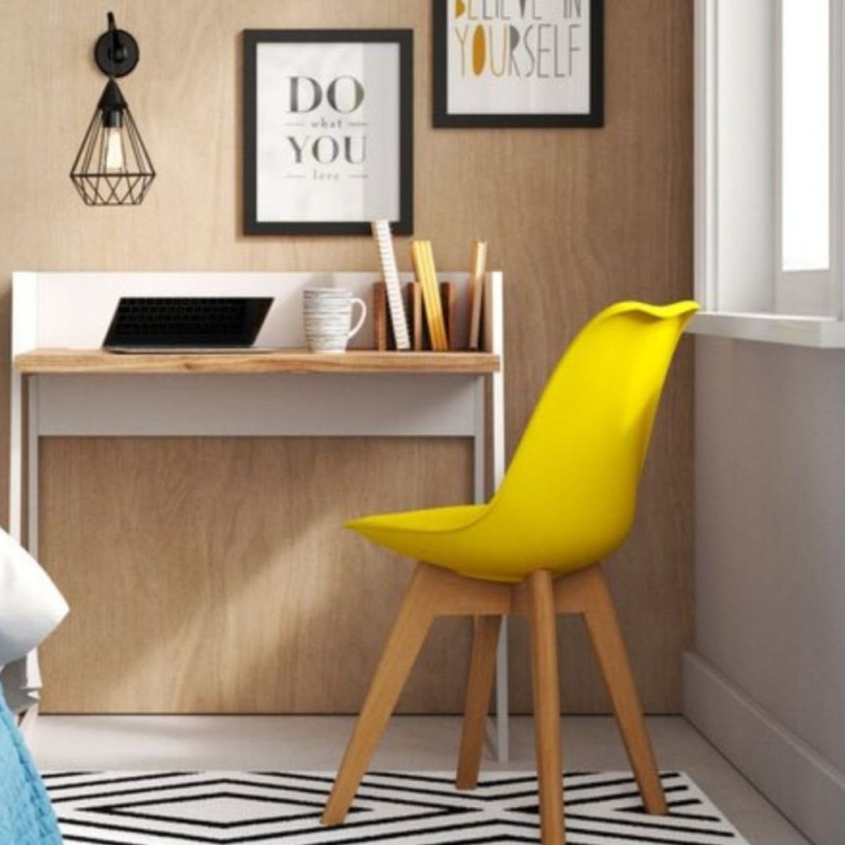 EKONOMODO - Silla de Comedor Moderna en Cuerina con Patas de Matera 83 x 39 x 43 cm  Ekonomodo 