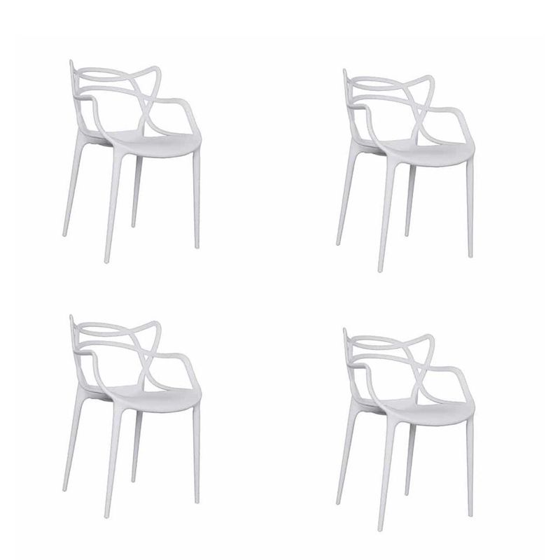 EKONOMODO - Set X4 Silla de Comedor  con Patas de Polipropileno 82 x 49 x 45 cm Ekonomodo 