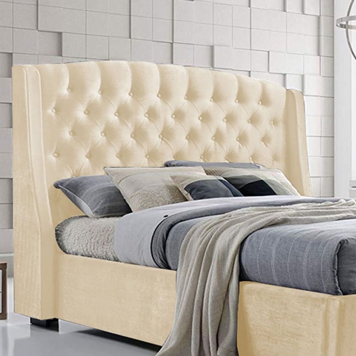 EKONOMODO - Base Cama Dividida Tamaño Queen en Pino 160 x 190 cm  + Cabecero Ekonomodo 