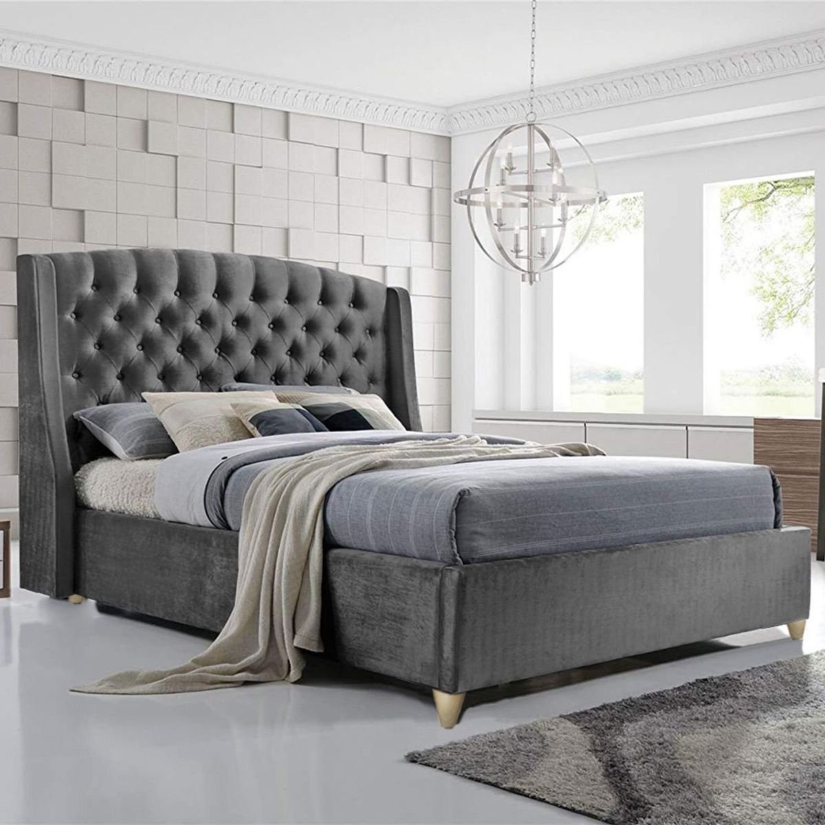 EKONOMODO - Base Cama Dividida Tamaño Queen en Pino 160 x 190 cm  + Cabecero Ekonomodo 