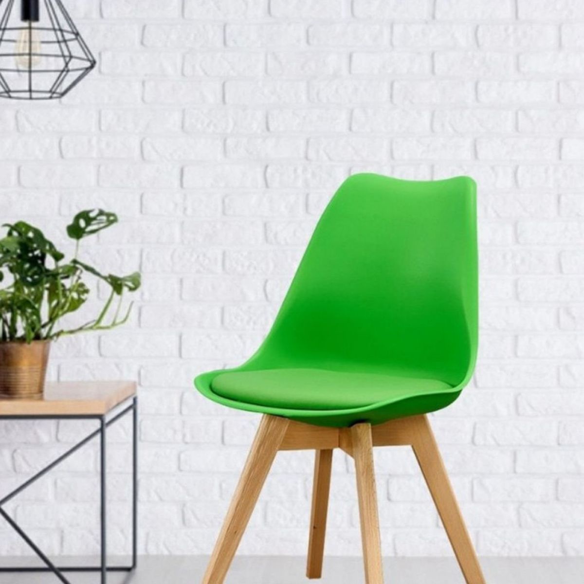 EKONOMODO - Set X2 Silla de Comedor en Cuerina con Patas de Madera 83 x 39 x 43 cm  Ekonomodo 