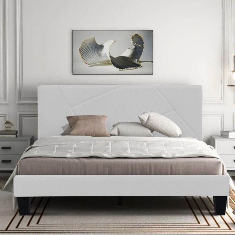 EKONOMODO - Colchón con Base Cama  Doble Firmeza Media Ortopédico con Pillow Resortado 140 x 190 cm  + Cabecero Combo Ekonomodo  - 0% Interés a 3 Cuotas Pagando con tu CMR Banco Falabella