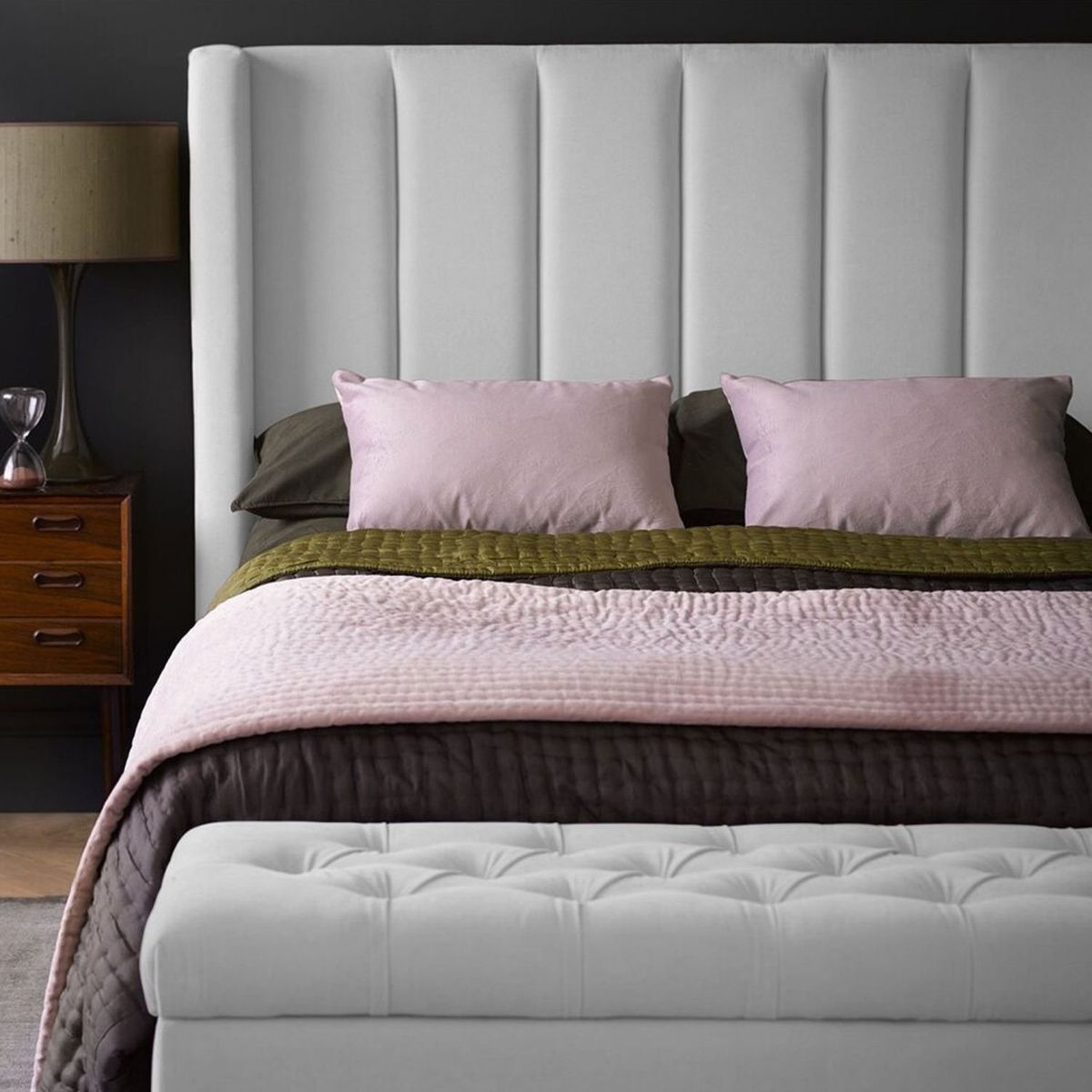 EKONOMODO - Base Cama Dividida Tamaño King en Pino 200 x 200 cm  + Cabecero Ekonomodo 