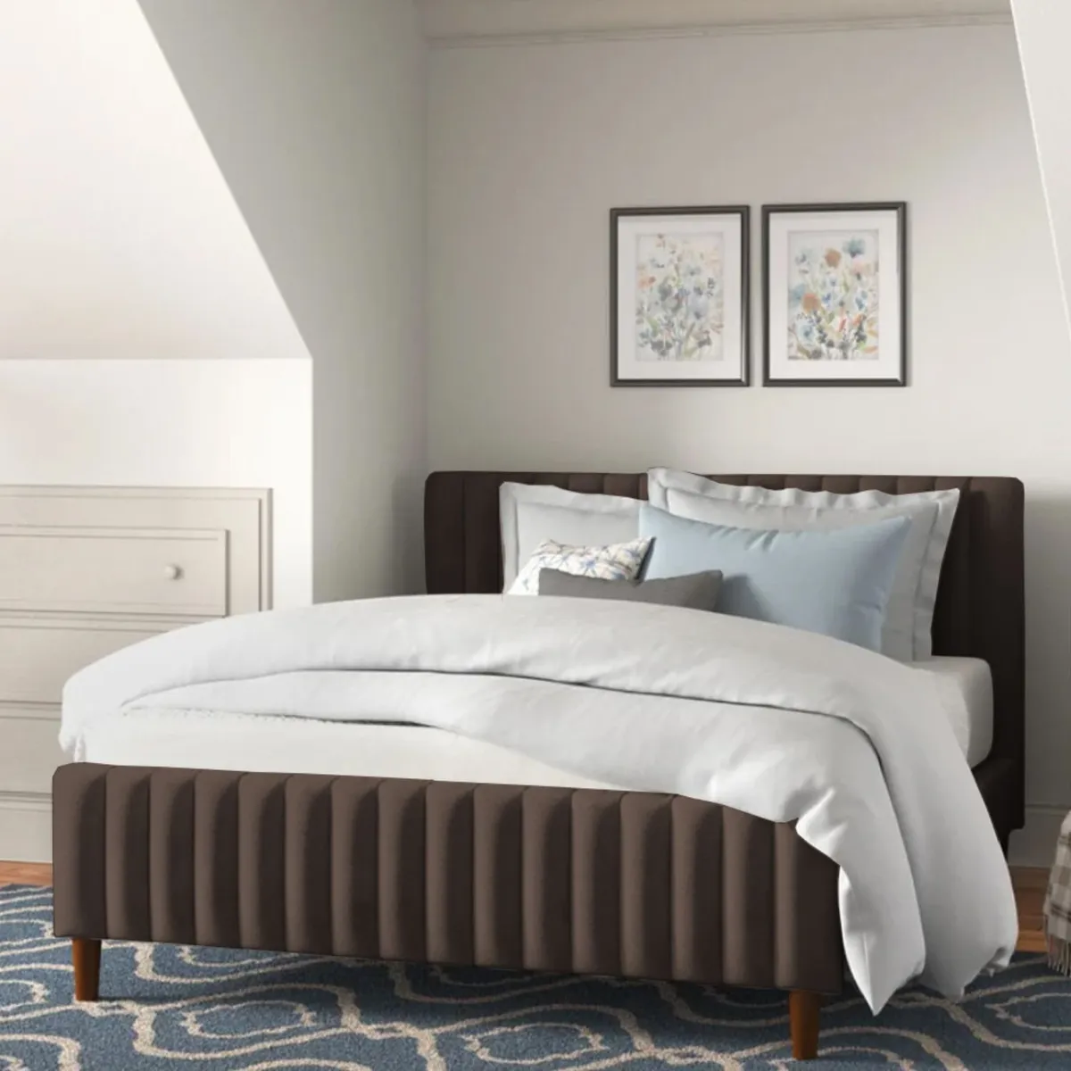 EKONOMODO - Colchón con Base Cama  Queen Firmeza Media Ortopédico con Pillow Resortado 160 x 190  + Cabecero Combo Ekonomodo 