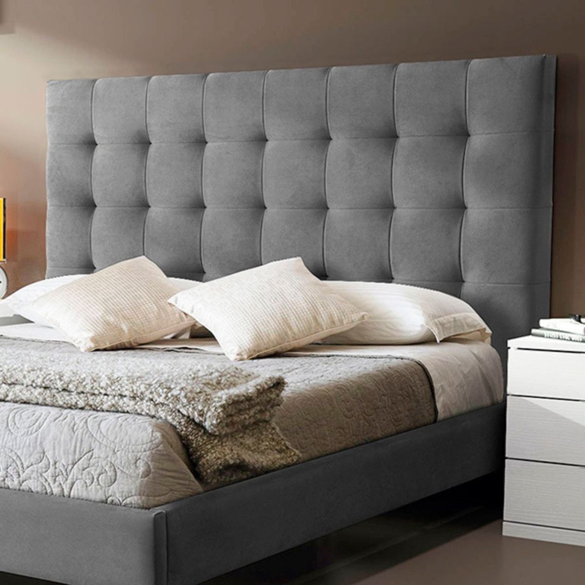 EKONOMODO - Base Cama Entera Tamaño Doble en Pino 140 x 190 cm  + Cabecero Ekonomodo 