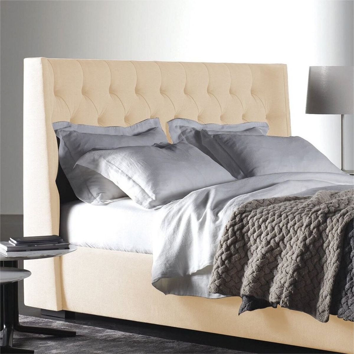 EKONOMODO - Colchón con Base Cama  Queen Firmeza Media Ortopédico con Pillow Resortado 160 x 190  + Cabecero Combo Ekonomodo 