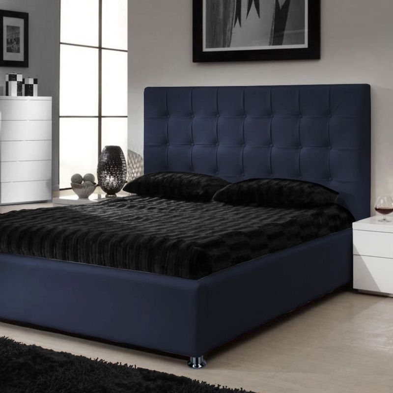 EKONOMODO - Colchón con Base Cama  Queen Firmeza Media Ortopédico con Pillow Resortado 160 x 190  + Cabecero Combo Ekonomodo  - 0% Interés a 3 Cuotas Pagando con tu CMR Banco Falabella