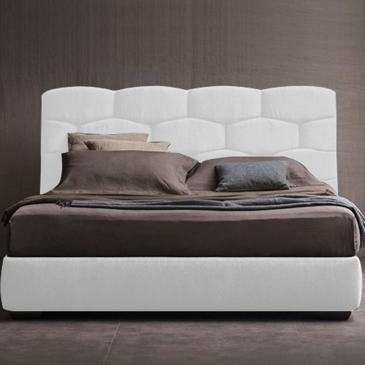 EKONOMODO - Colchón con Base Cama  Queen Firmeza Media Ortopédico con Pillow Resortado 160 x 190  + Cabecero Combo Ekonomodo 