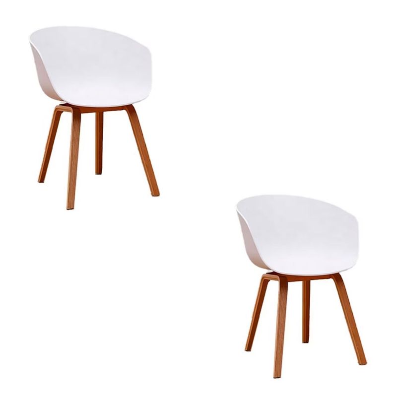 EKONOMODO - Set X2 Silla de Comedor en Polipropileno con Patas de Madera 79 x 54 x 50 cm Ekonomodo 