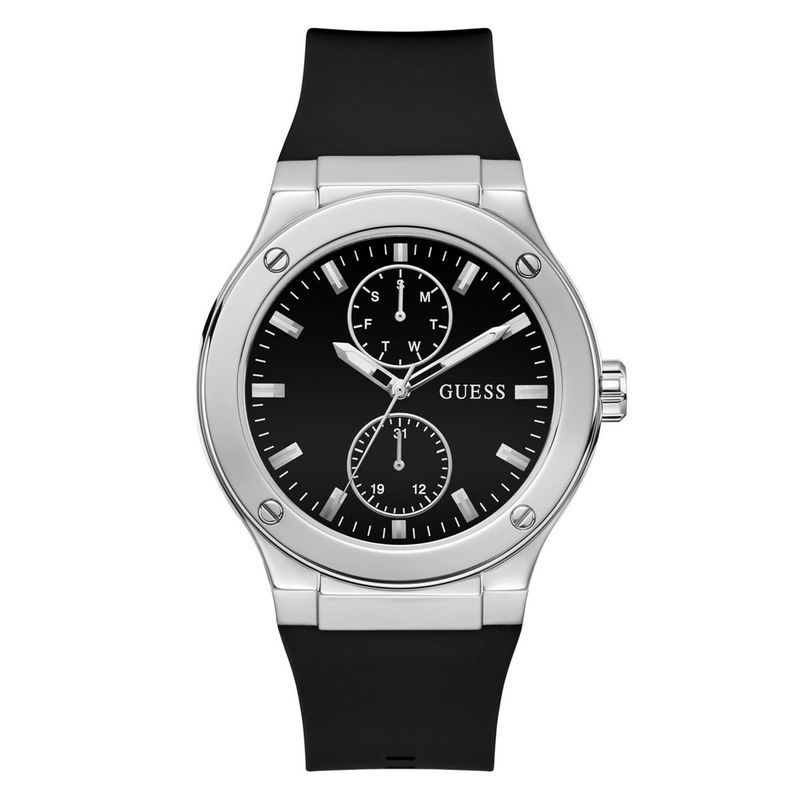 GUESS - Reloj Guess Hombre JET. Reloj Silicona Negro GW0491G3