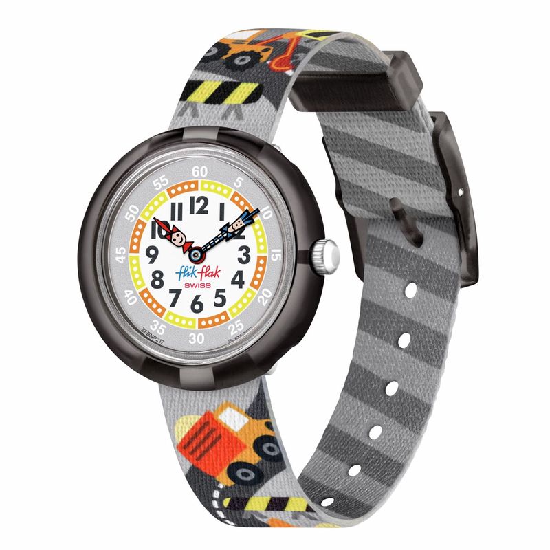 FLIK FLAK - Reloj Flik Flak Niño BUILD IT UP. Reloj Plastico Gris ZFBNP217