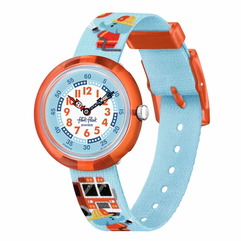 FLIK FLAK - Reloj Flik Flak Niño FIRE STOPPER. Reloj Plastico Azul ZFBNP218