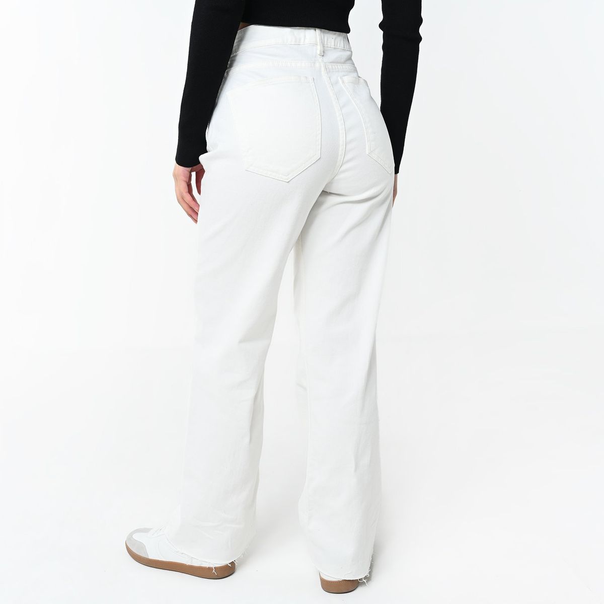 SYBILLA - Jean Straight Crop Mujer Tiro alto Sybilla